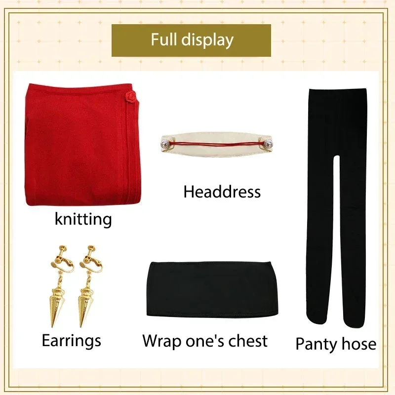 CosplayYor Forger تأثيري طويل الأحمر الحياكة سترة زي أنيمي جاسوس الأسرة ملابس نسائية CMM1301