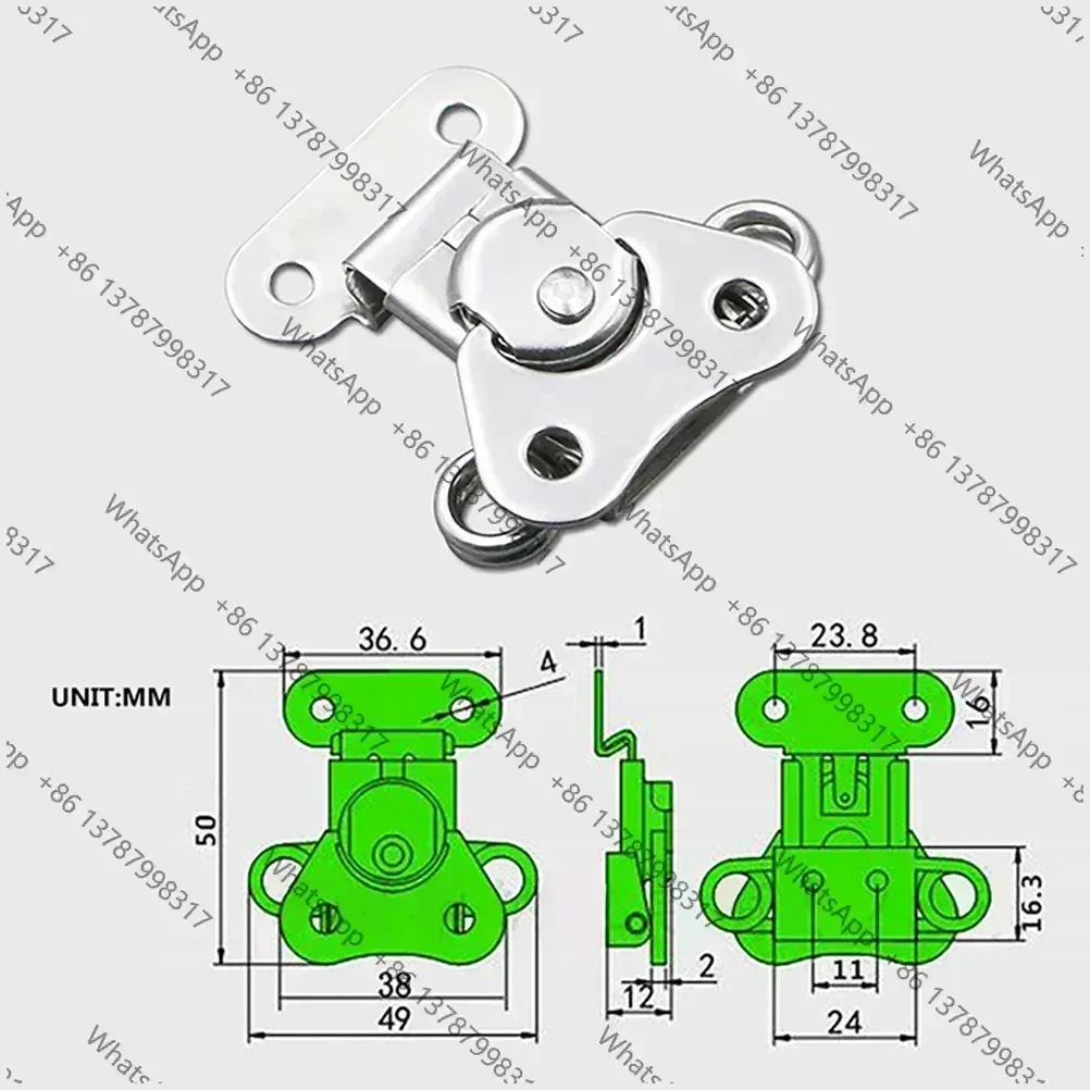 4Pcs Butterfly Lock Stainless Steel Buckle Latches Butterflies Toggle Clamp Mini Padlock Wooden Accessories Keeper Box