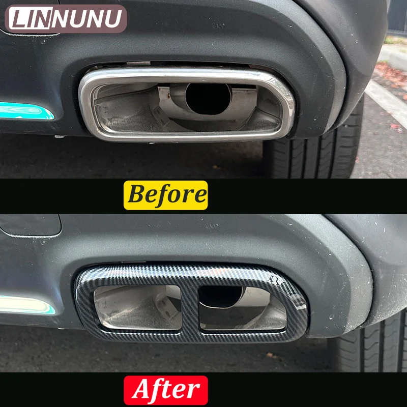 LINNUNU Black Exhaust Pipe Trim Cover For Chery Tiggo 9 2025 2026 Car Muffler End Decor Frame Accessories Four hole exhaust pipe - view 3