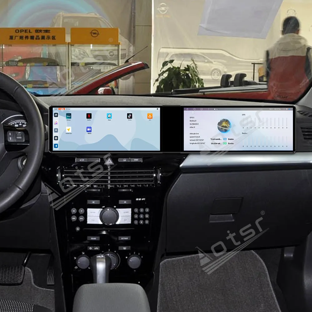 For Opel Astra 117 2004~2010 Android 13 Auto 8-core Dual Screen Car Radio Multimedia Player GPS Navigation Carplay IPS Head Unit