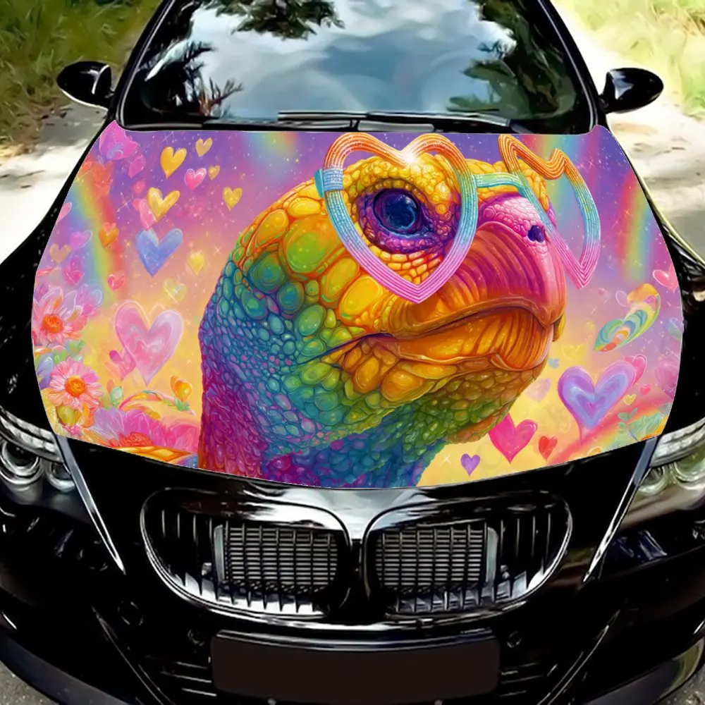 

Dreamy Pink - фиолетовые наклейки на капот автомобиля с принтом черепахи в виде сердца, водонепроницаемые, самоклеящиеся, устойчивые к царапинам, легко приклеиваемые, прочные c