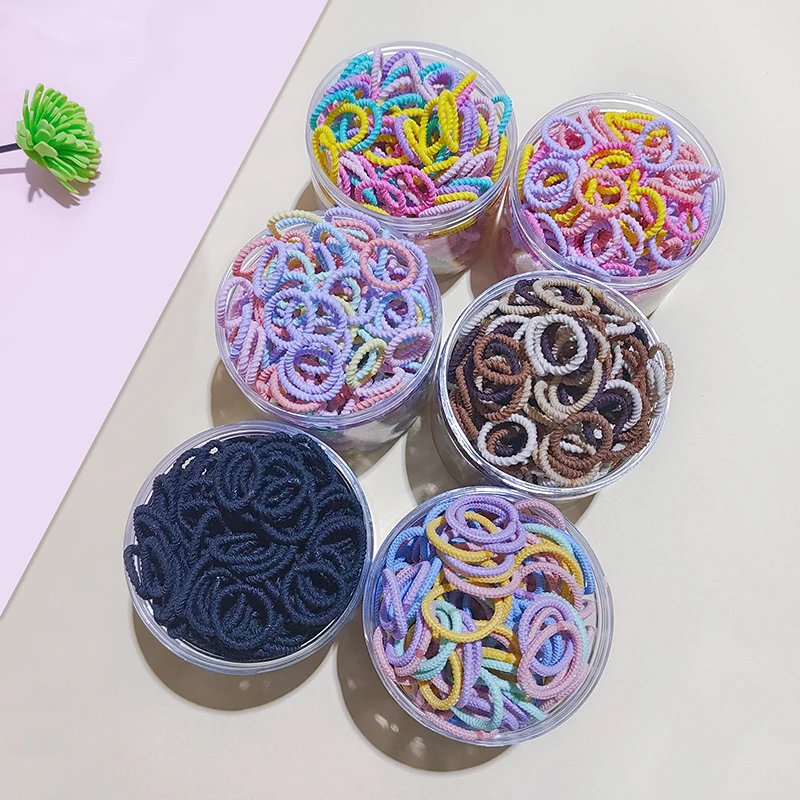 [200 PCS] Baby Girl Rubber Bands High Elastic Thread Toddler Seamless Scrunchies Hair Rope Sweet Cute Ponytail Ties Holder