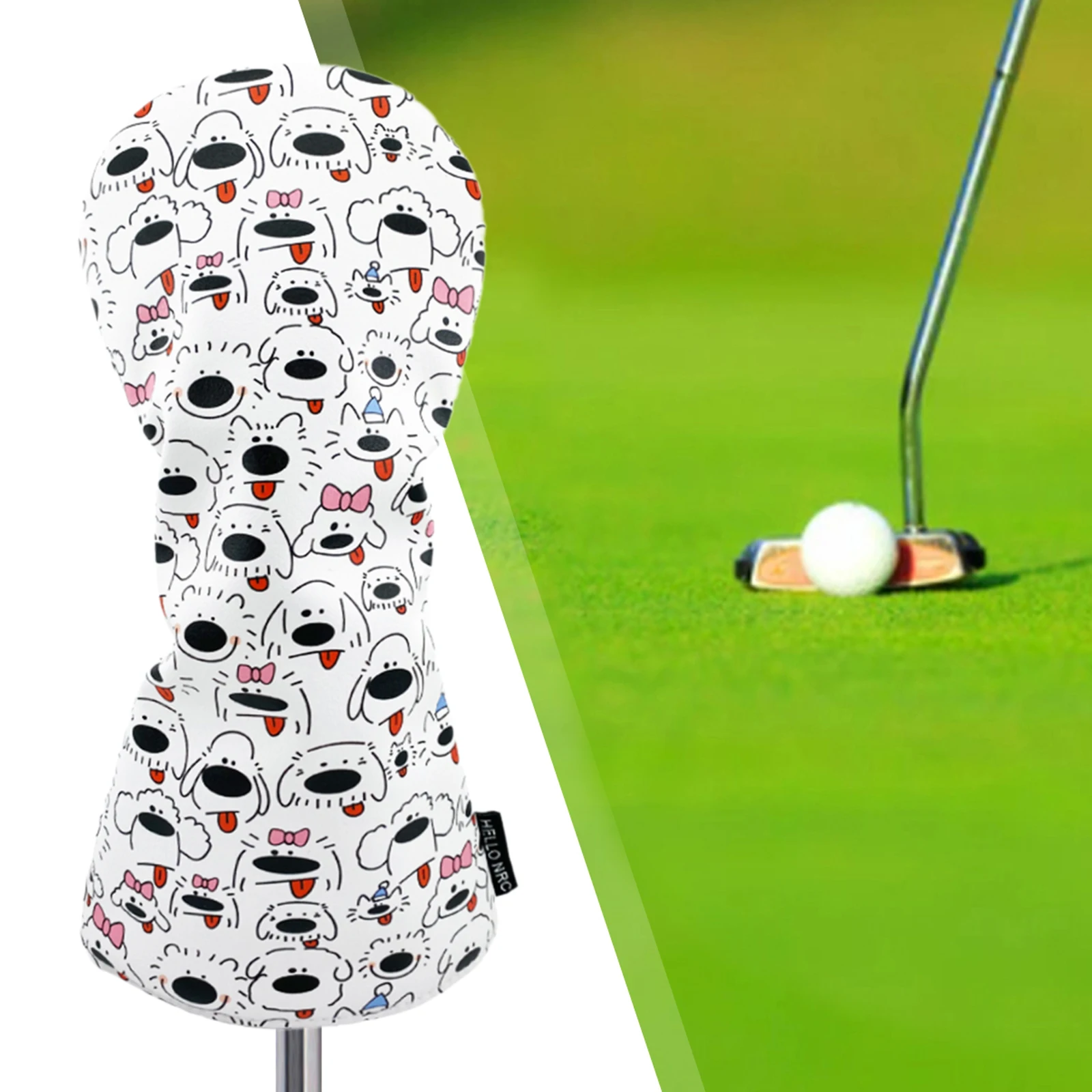 Golf Wood Head Cover Fashion Guard Portable Funny Golf Wood Headcover Long Neck Protector PU Leather for Golfer Trainin Supplies