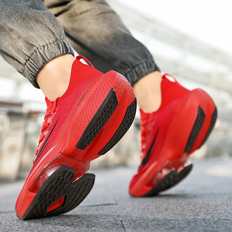 

Marathon Air Cushion Casual Men Sports Running Shoes Breathable Lightweight Womens Comfy Athletic Trainer Sneakers Footwear