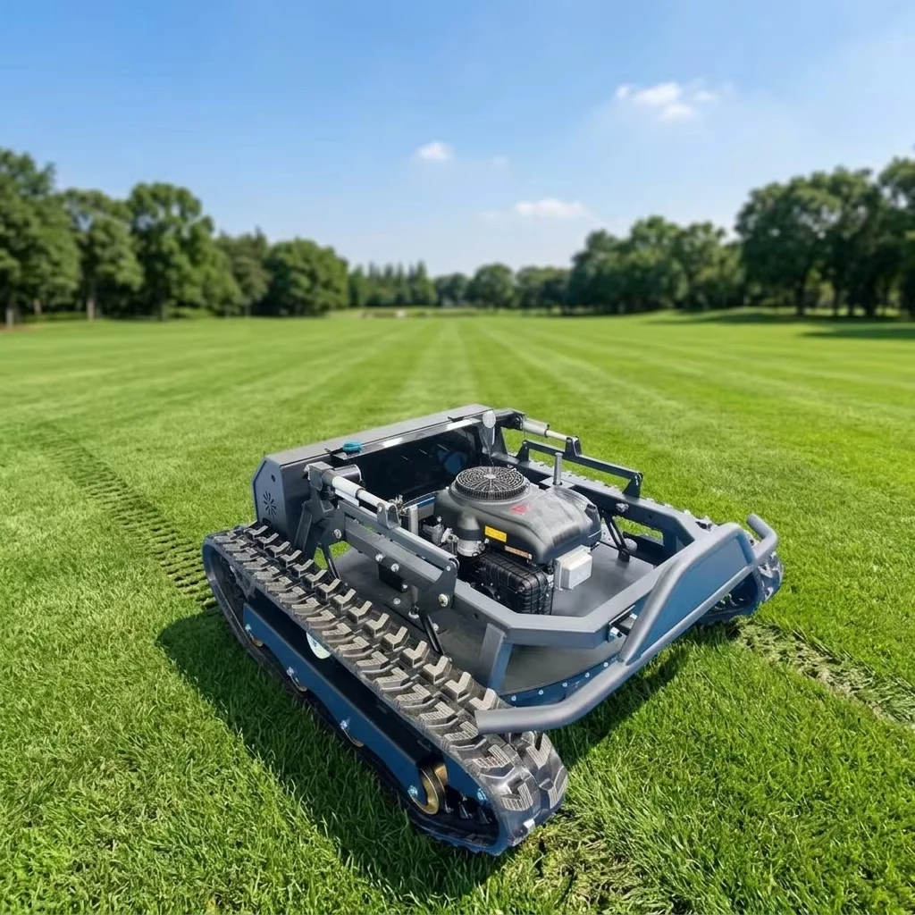 CE EPA Approved All Terrain Grass Cutting Machine Agriculture Rubber Tracks Remote Control Robot Lawn Mower