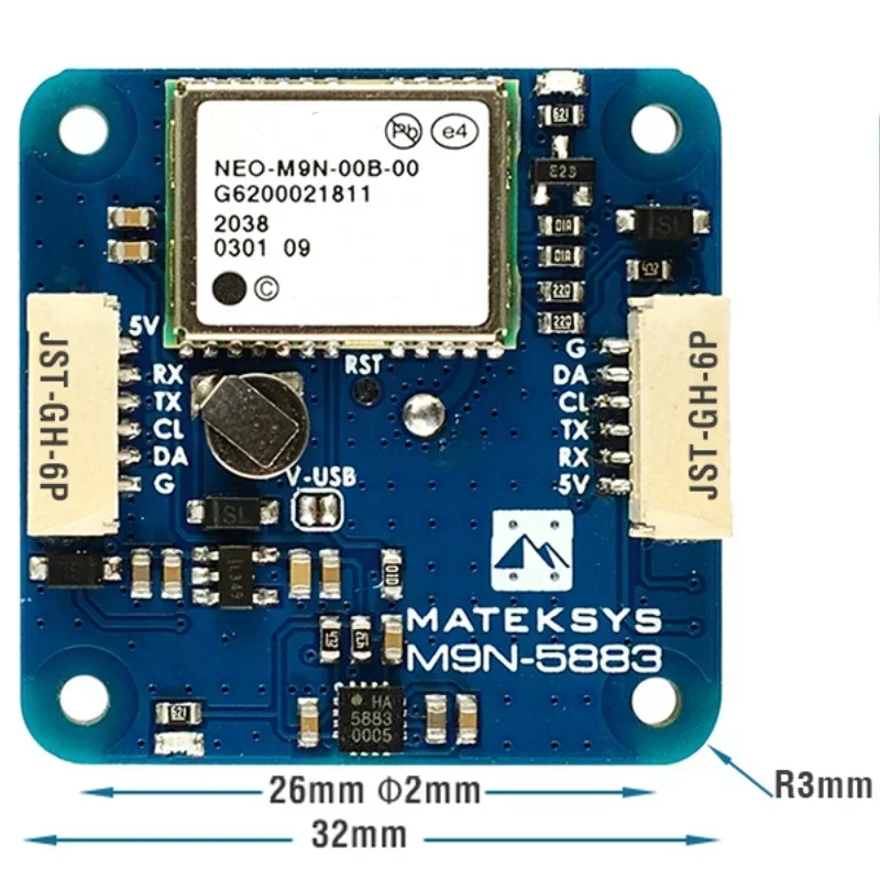 SkyDElFor MATEK Mateksys GNSS & Compass M9N-5883