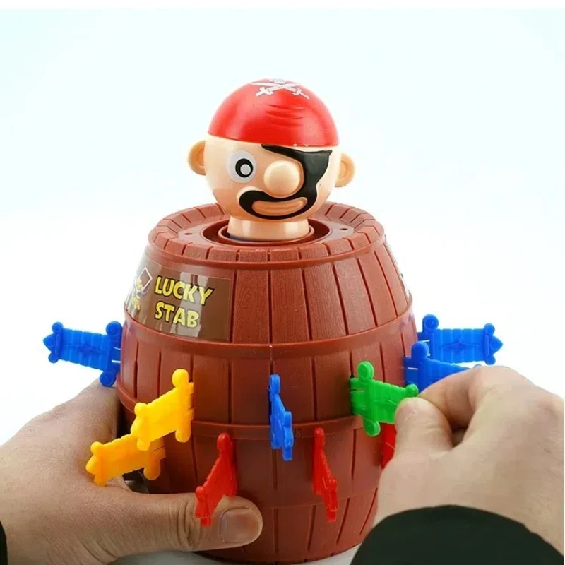 New Funny Pirate Barrel Toys Lucky Game Jumping Pirates Bucket Sword Stab Pop Up Tricky Toy Family Jokes Tricky Toys Child Gift