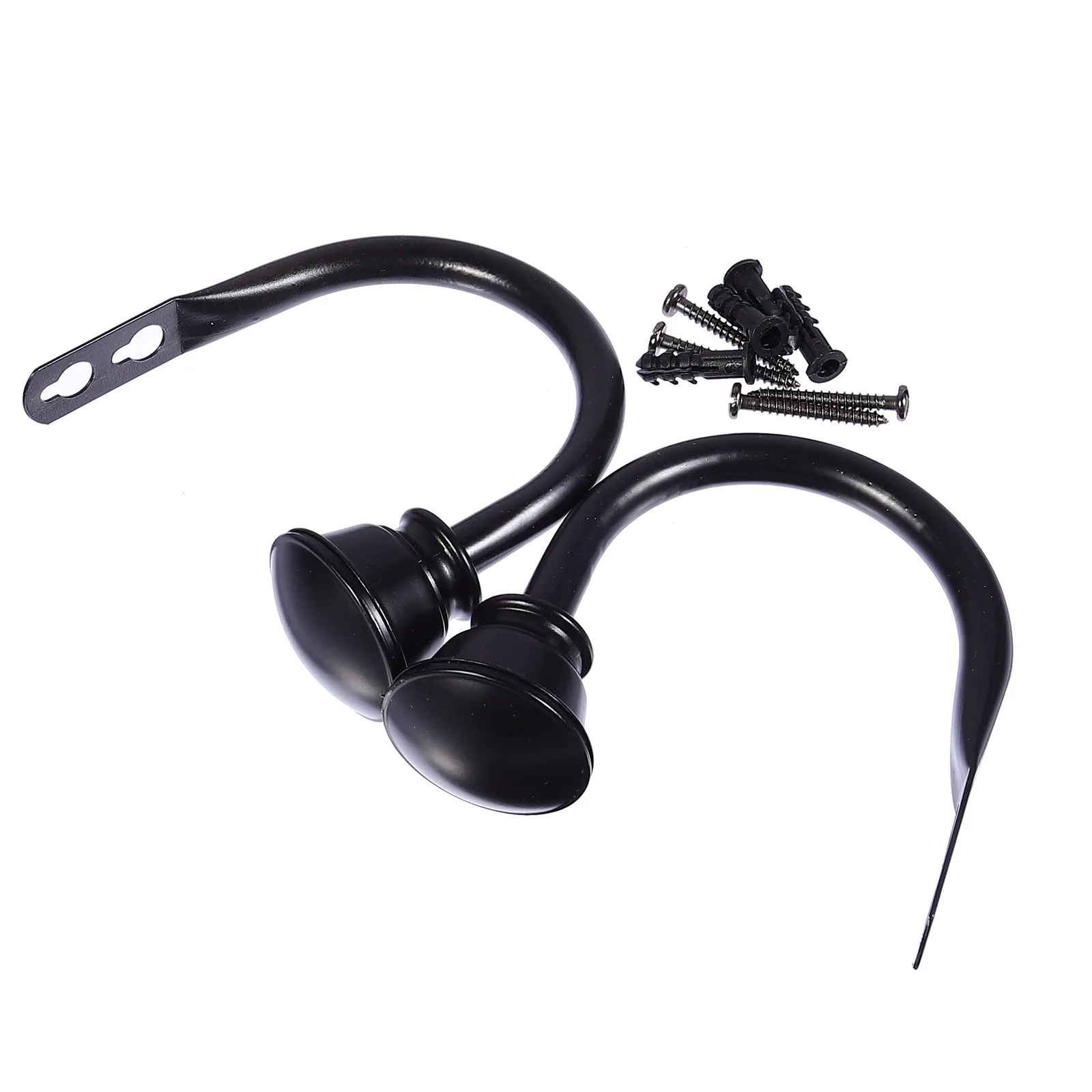 2 قطعة U-شكل الحديد الستار السنانير قوية الحائط الشماعات للمعاطف المناشف القبعات خطاطيف الستائر الباب U-شكل هوك