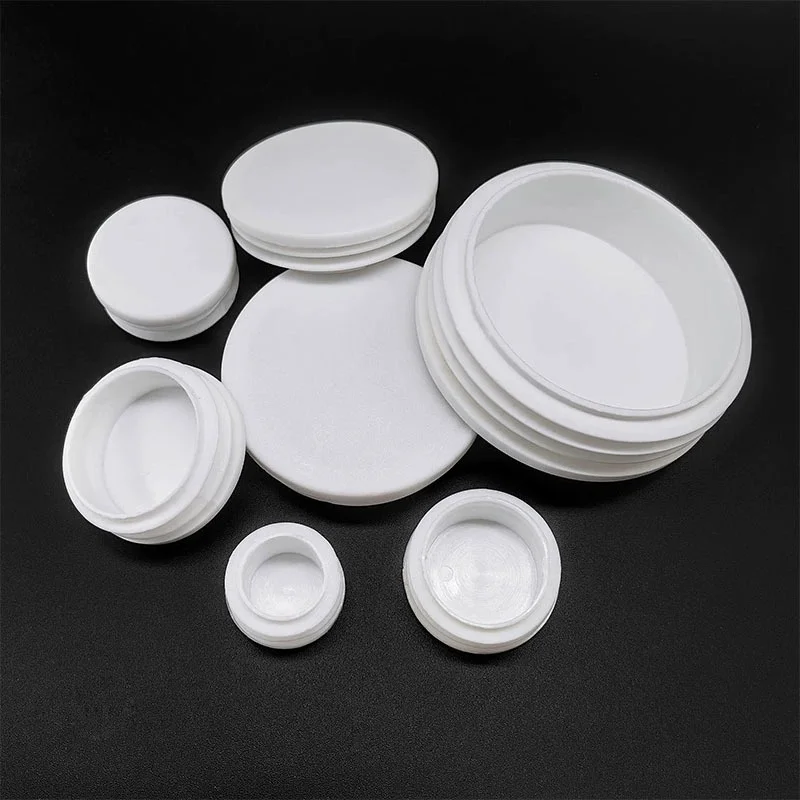 Dia13mm-114mm White Round Plastic Inner Plug Steel Pipe End Blanking Caps Non-Slip Chair Foot Plugs Sealing Cover image 6