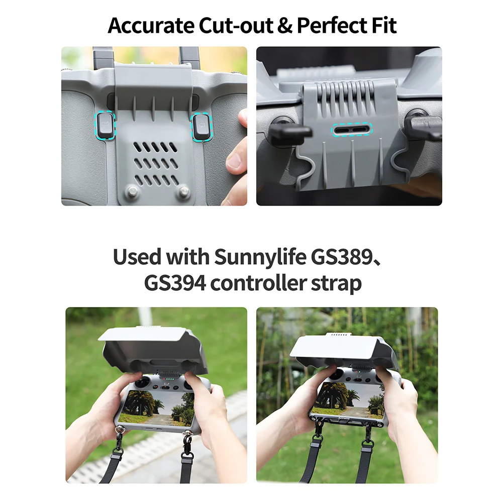 RC Controller Sun Hood pieghevole ABS parasole accessori per telecomando parasole per DJI RC 2 RC 1 Air 3 Mini 3 Pro