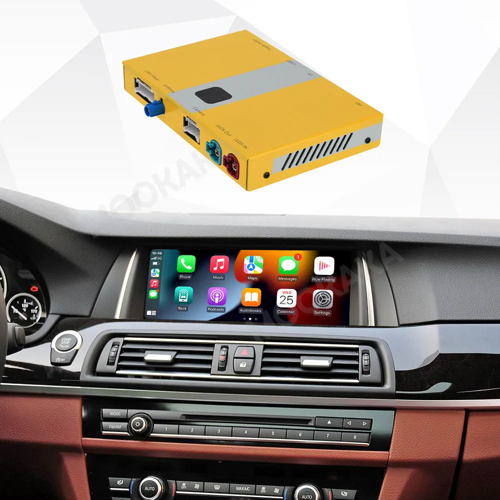 

Беспроводной CarPlay и Android Auto для BMW 3, 4, 5, 6, 7 серий, X1, X3, X4, X5, X6, Z4 (система NBT), с функцией Mirrorlink, GPS/навигация, декодер