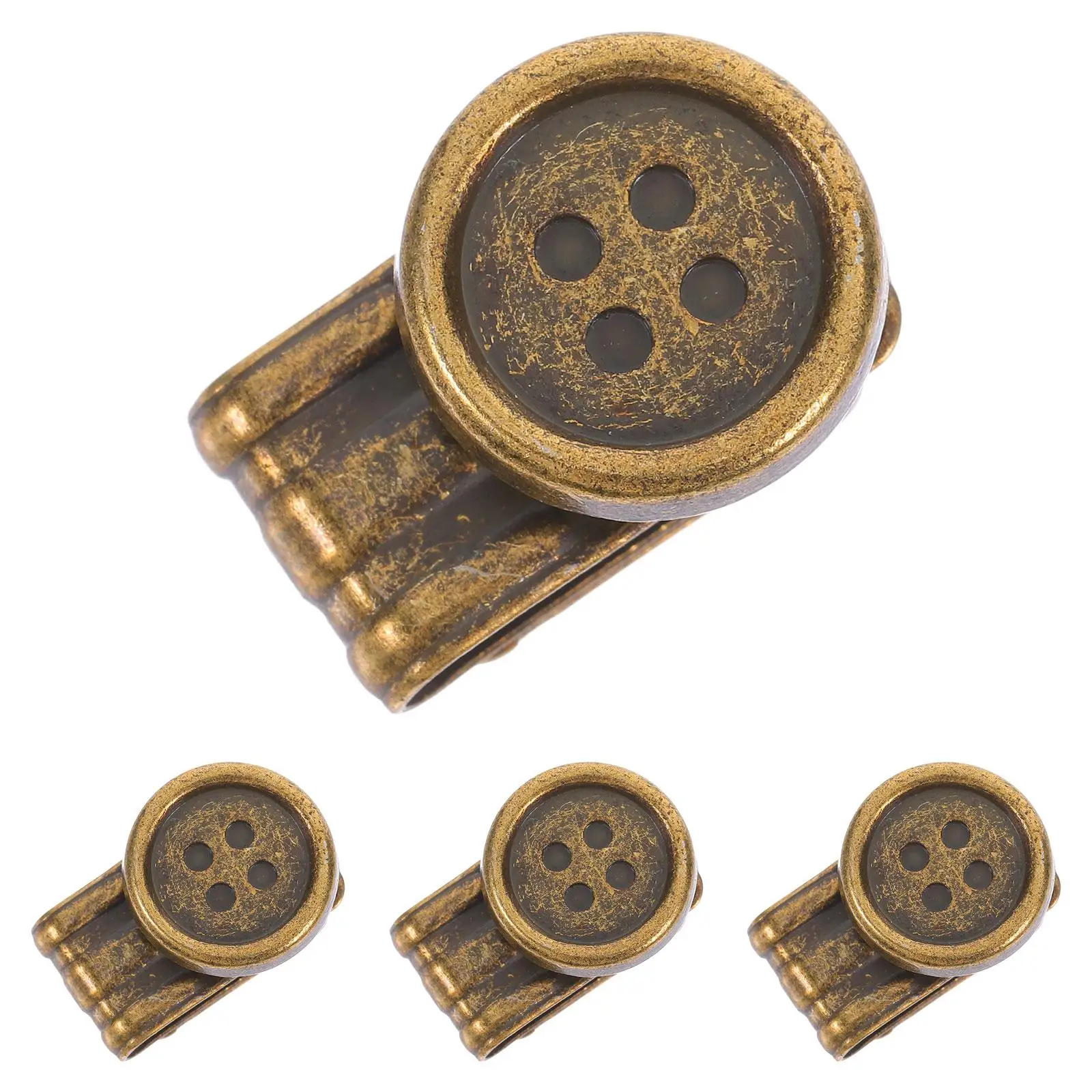 

4 PCS Overalls Buttons Jeans for Man Suspenders Replacement Clips Adjustment Buckle Pants Brace Hats Alloy
