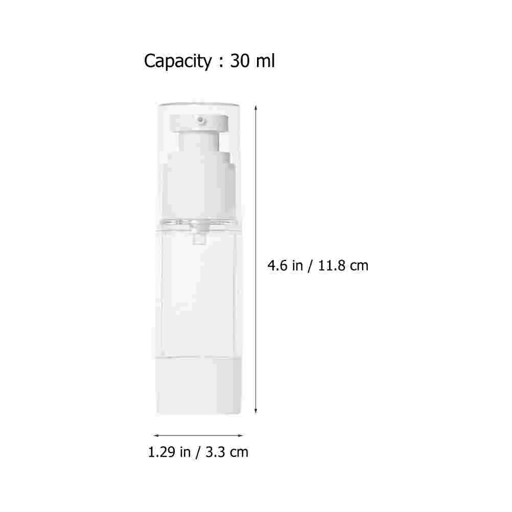 Botella de loción al vacío, contenedores de tamaño de viaje, botellas de aseo para viajar, dispensador pequeño sin aire, tarros de Pp, 6 uds.