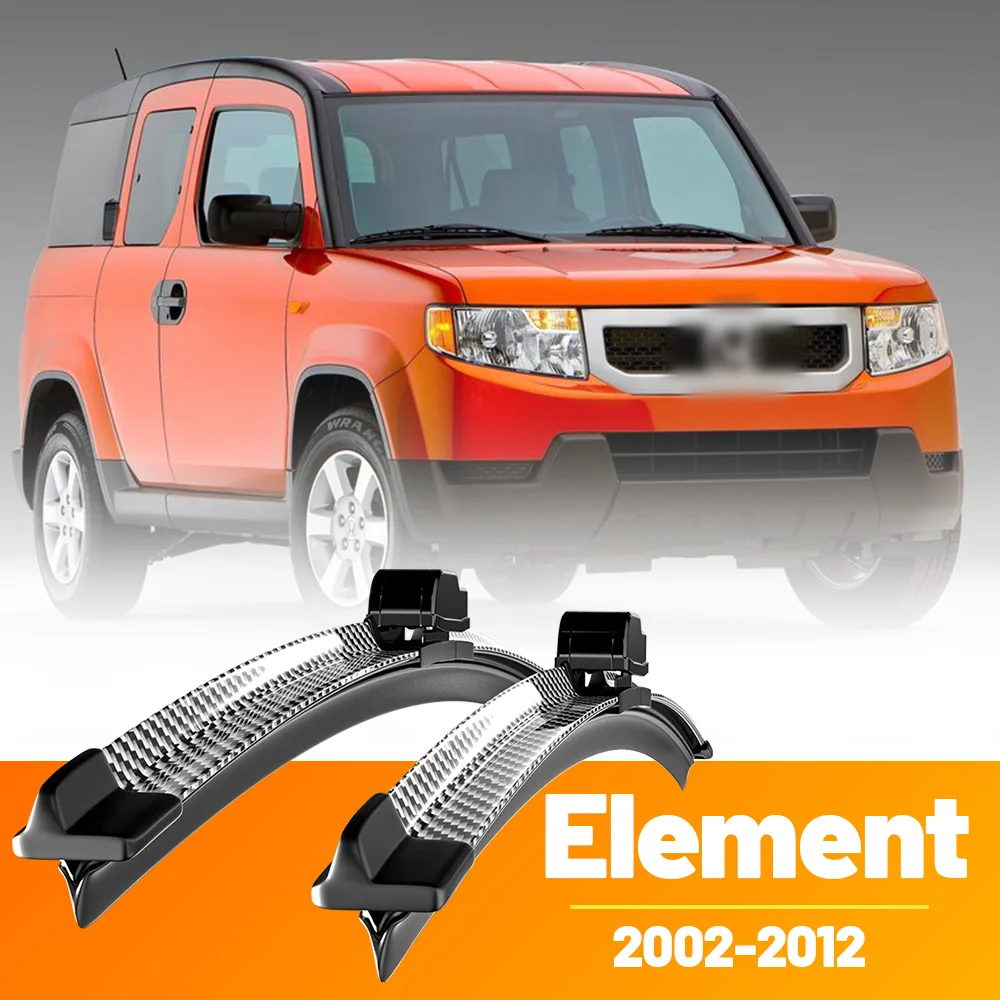 2 uds limpiaparabrisas delantero limpiaparabrisas de fibra de carbono para Honda Element 2002-2012 2003 2004 2005 2006 2009 2010 2011