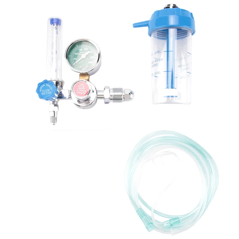 【THANKSGIVING DAY】Oxygen Pressure Reducing Valve Regulator G5/8 Flow Meter Absorber Buoy Type Inhalator Pressure Gauge For Inhal