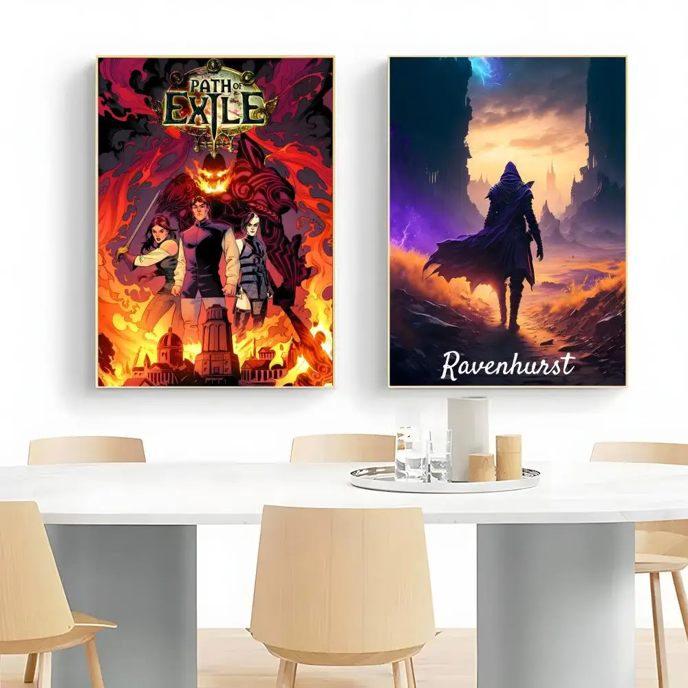 Dark Action RPG Video Game P-Path of Exile Poster Wall Art Print Poster Decorative Mural Home Decor Gift Unframed