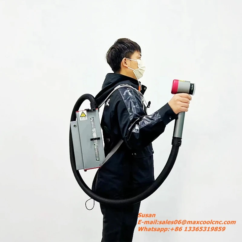 Backpack 100W Portable Laser Cleaner Rust Removal 200W Pulse Laser Cleaning Machine