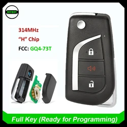 DIYKEY 3-przyciskowy pilot zdalnego sterowania FSK 314 MHz H Chip Fob do Toyota RAV4 2019 2020 20212022   2023 GQ4-73T GQ473T