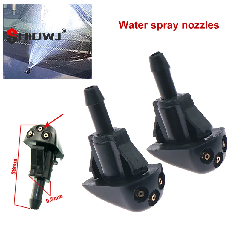 

2Pcs Car Windshield Wiper Washer Spray Nozzle Universal Windshield Washer Nozzles Wiper Water Sprays Jet Auto Accessories