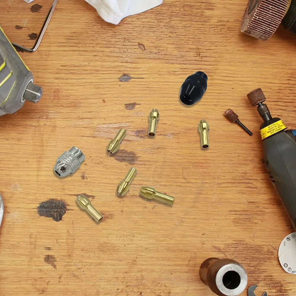 ชุดหัวจับดอกสว่านสำหรับ dremel 11ชิ้นสำหรับเปลี่ยน4485ชุดเครื่องมือน็อตเจาะทองเหลืองเปลี่ยนเร็ว (1/2 32นิ้วถึง1/8นิ้ว)