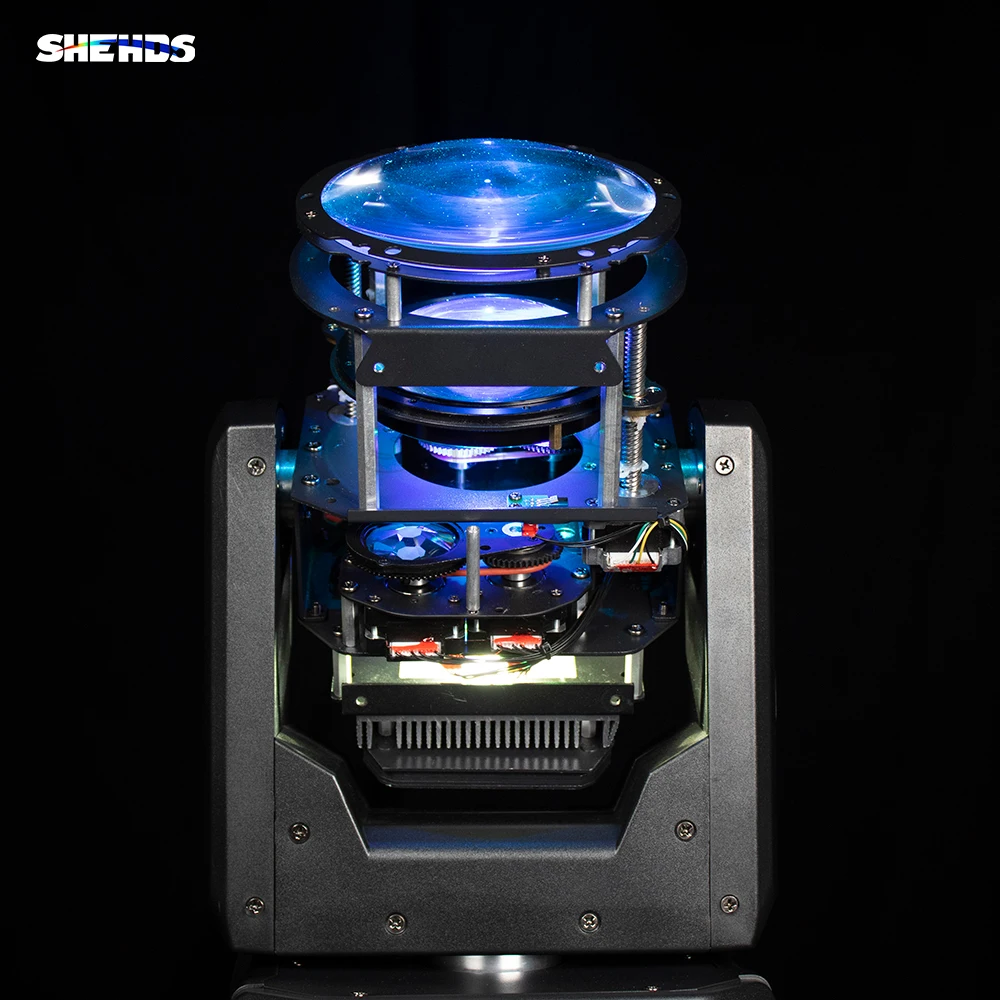 Imagem -05 - Shehds-led Beam Moving Head Light 18 Face Prism 150w Girando para dj Disco Festa Familiar Bar Boate Pcs