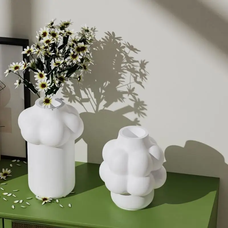 A52E Cloud Flower Vase Mould Flexible Silicone Mold for Handmade Home Desktop Decoration Reusable Jewelry Molding Tool