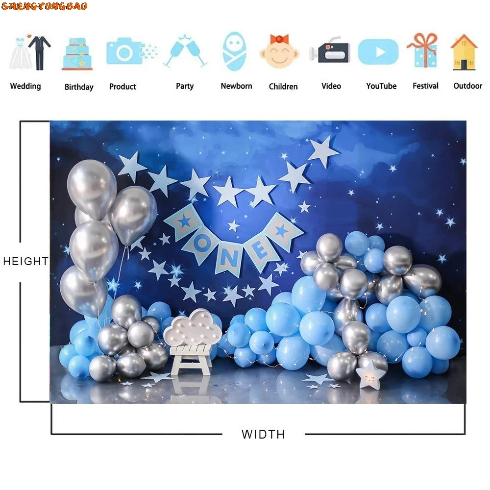 Bebê recém-nascido primeiro aniversário fotografia cenários bolo quebra cor balão crianças photo studio photocalls fundo adereços