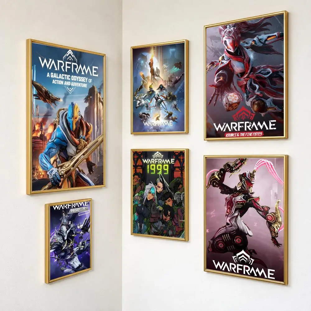 Futuristic Fluid Game W-Warframe Poster Peel And Stick PP Series HD Frameless Wall Indoor Decor Gift