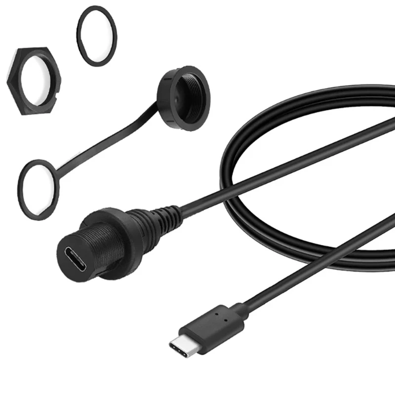 Kabel USB do montażu podtynkowego do desek rozdzielczych samochodów Przedłużacz USB2.0 3.1 typu C adapterem do montażu