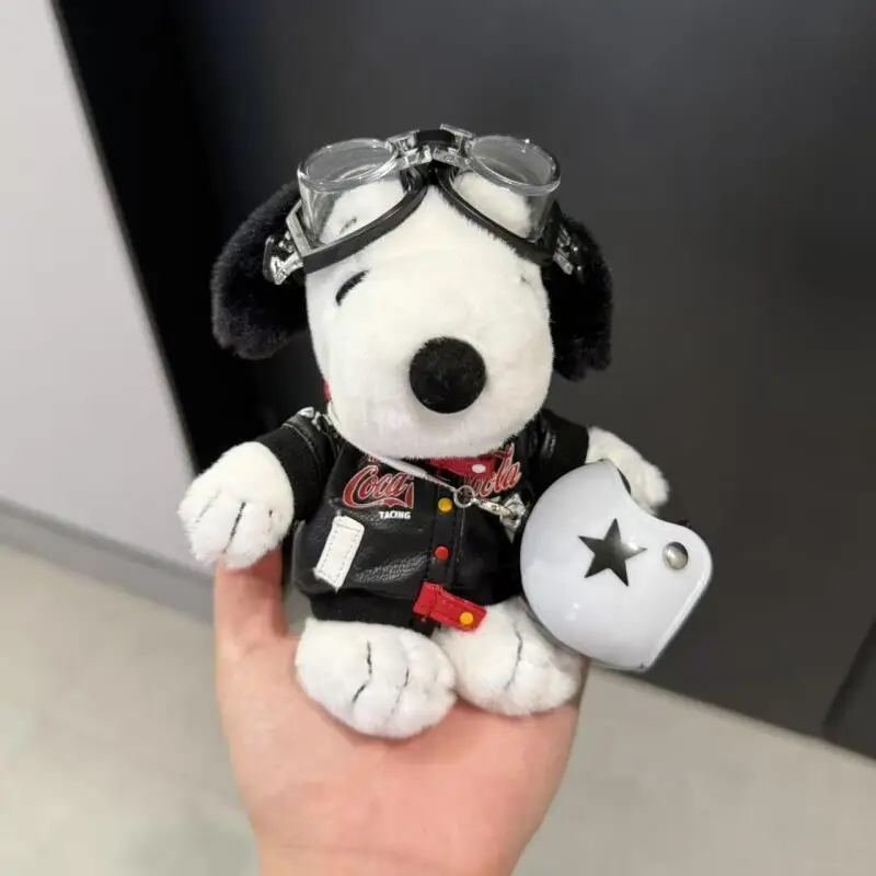 Kawaii Snoopy Cartoon Plush Doll Keychain Cute Soft Bag Pendant Portable Backpack Handbag Hanging Charm Fashion Car Decor