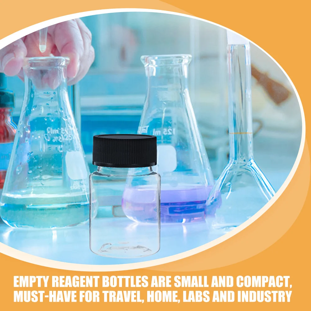 

24Pcs 30ml Reagent Bottle Easy Pouring Compact Design Travel Home Lab Storage Bottle for Oil Reagent Sealing Bottles with Caps