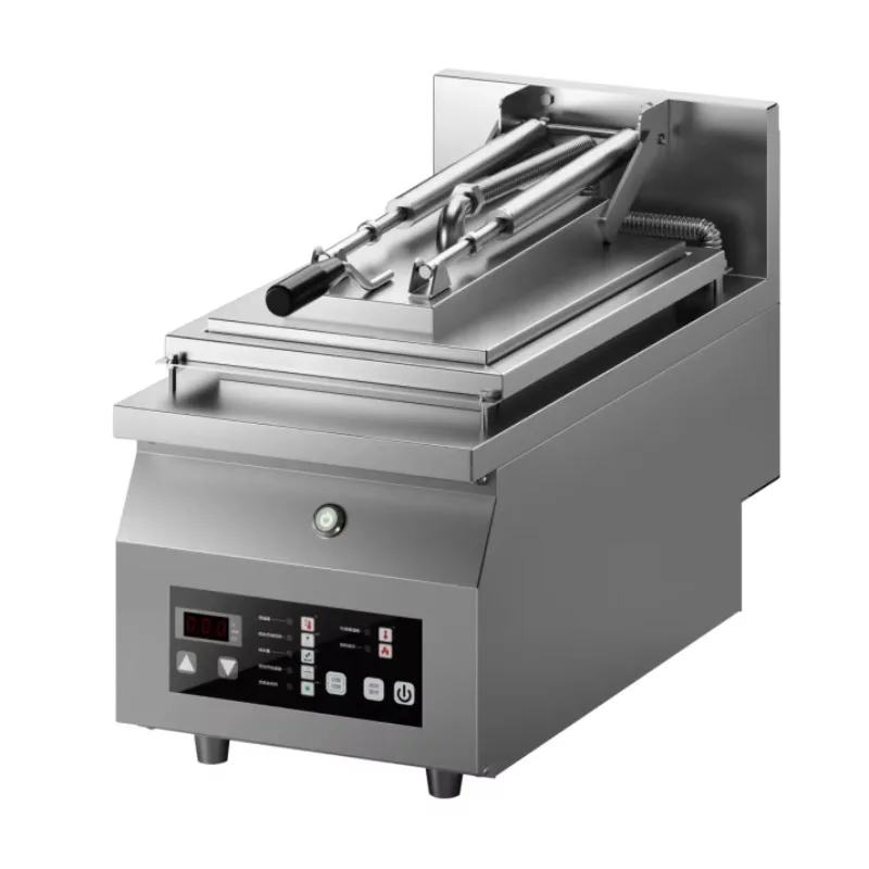 

New automatic pot sticker machine, desktop commercial high-efficiency, frozen dumpling cooking equipment