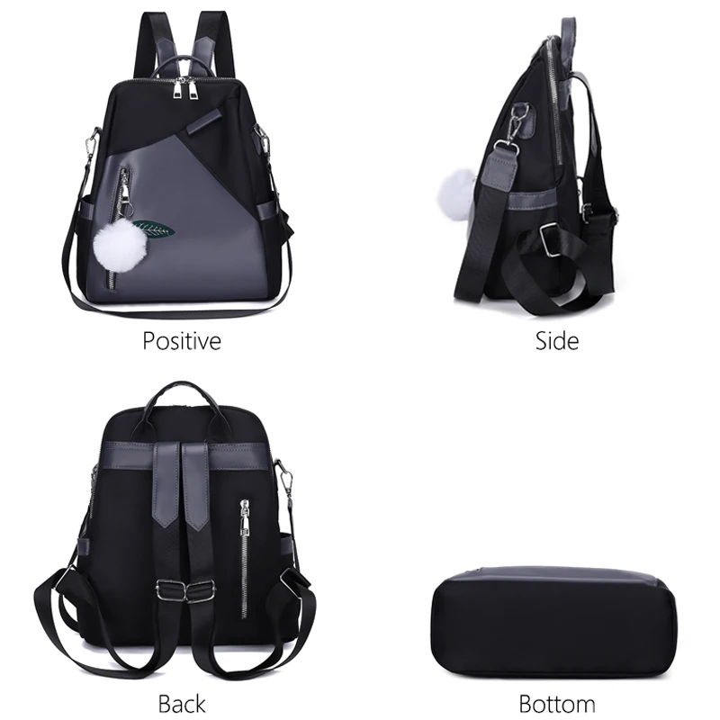 Anti-theft Leather Backpack Purses Women Vintage Shoulder Bag Ladies Large Capacity Travel Rucksack School Bags Girls Mochila