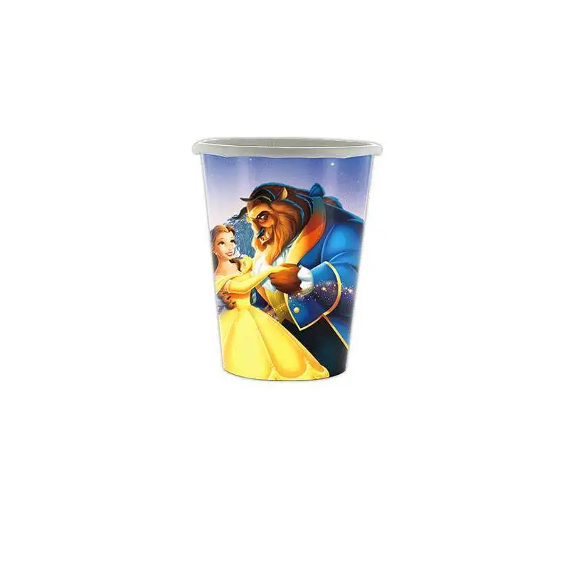 

Beauty and the Beast Disposable Tableware Birthday Party Supplies Blowout Balloon Backdrop Decoration canybox Banner Plate