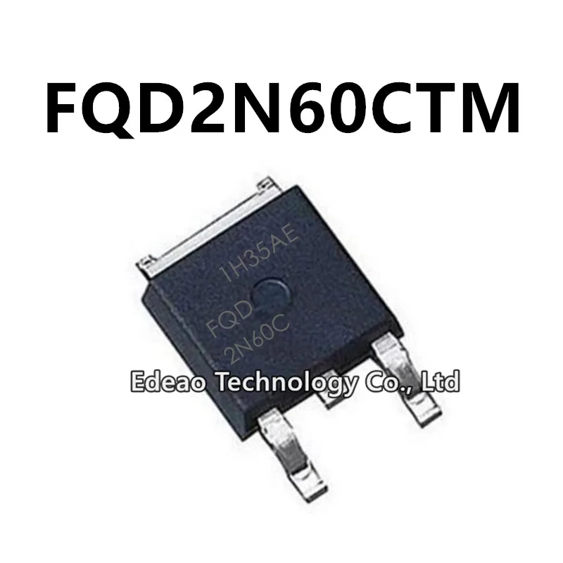 10~100 Peças/lote NOVO FQD2N60CTM TO-252 FQD2N60C FQD2N60 FQD 2N60C 2N60 TO252 1.9A 600V SMD Transistor de Efeito de Campo MOSFET de Canal N