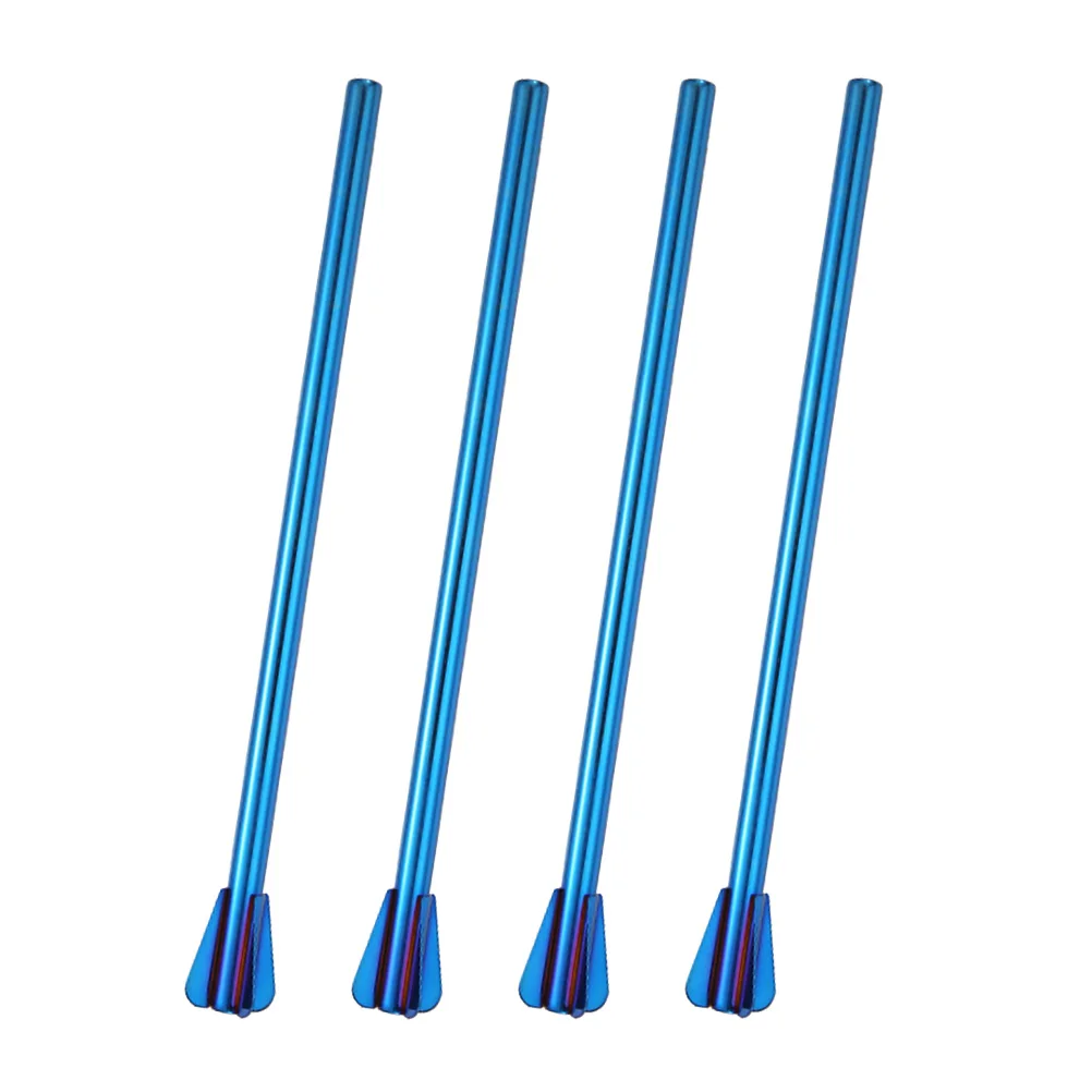 

Stainless Steel Straw Stirrer Reusable Metal Drinking Cocktail Black Smoothies Milkshakes Parties Picnics Office