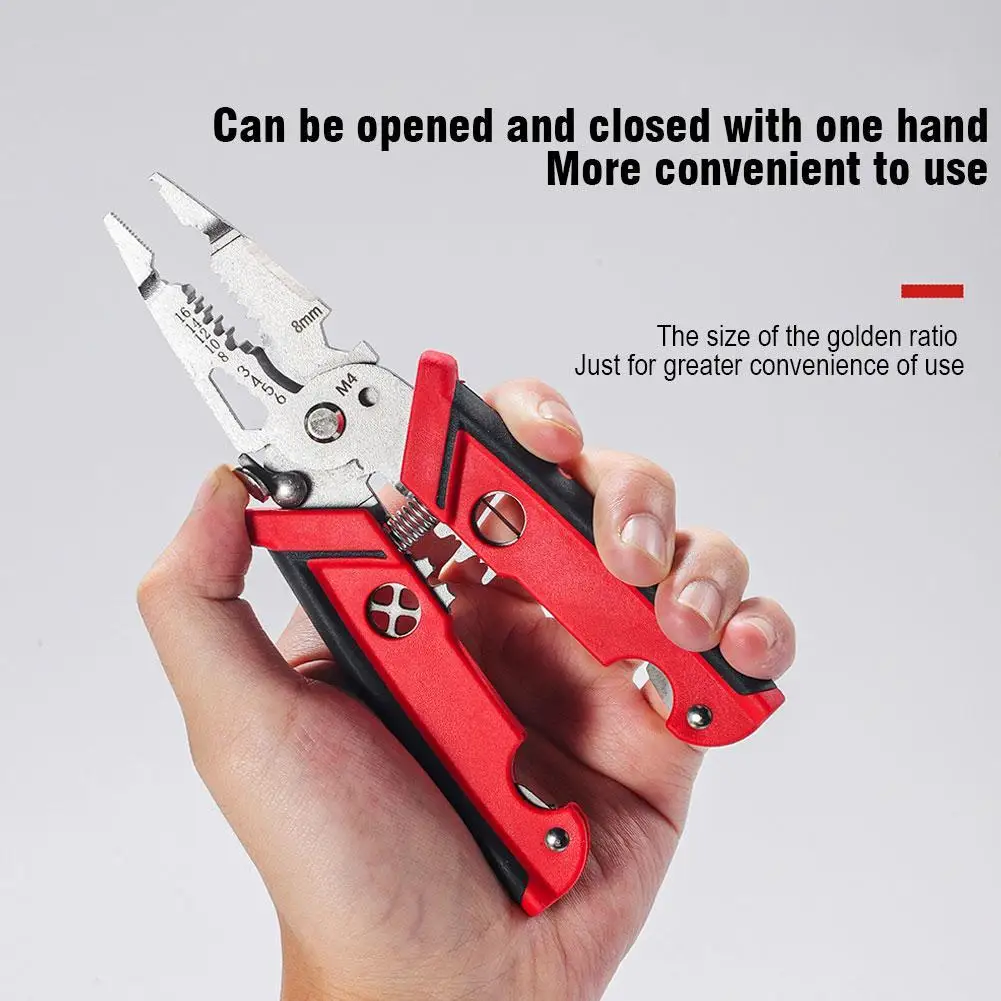 18 in 1 Multipurpose Wire Stripper Electrician Crimpe Pliers Double-blade Wire Stripper Pliers Professional Hand Tool image 5