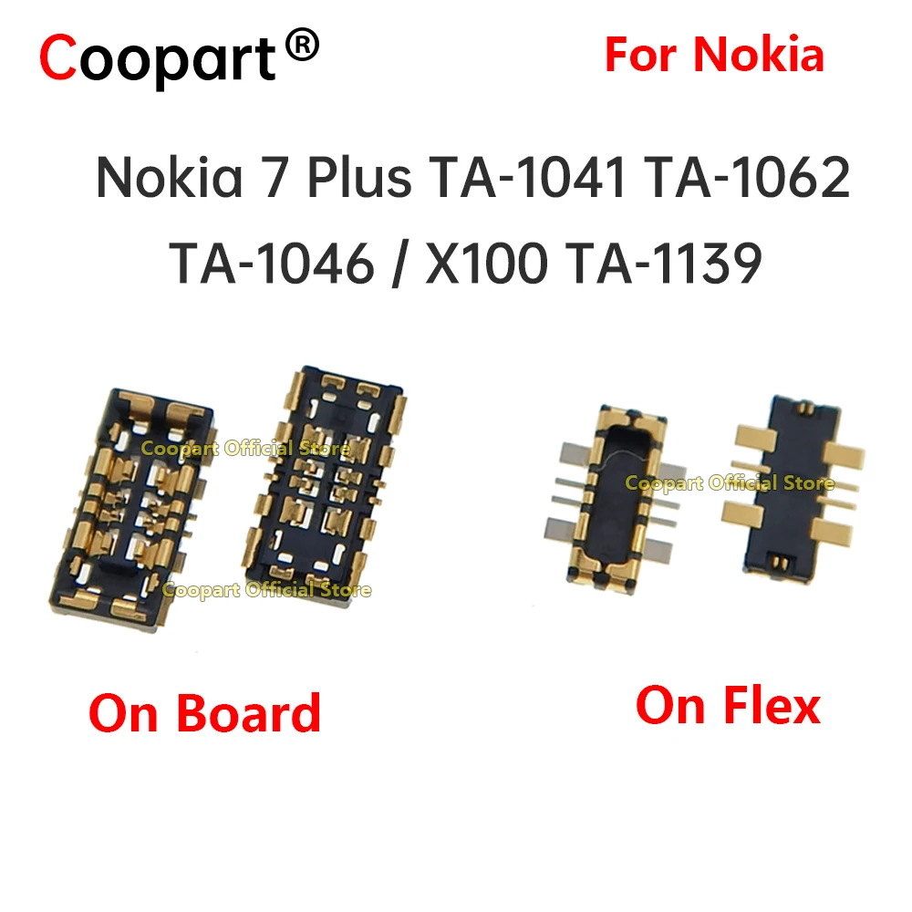 

2 шт. внутренний разъем FPC батареи на гибком кабеле материнской платы для Nokia 7 Plus TA-1041 TA-1062 TA-1046/X100 TA-1139