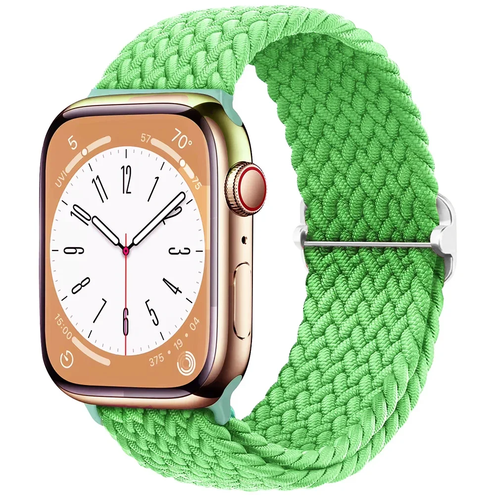 Geflochtene Solo Loop für Apple Watch Ultra Band 40 mm 44 mm 41 mm 38 mm 49 mm 45 mm elastisches Nylonarmband iWatch Serie 9 8 7 3 SE Armband