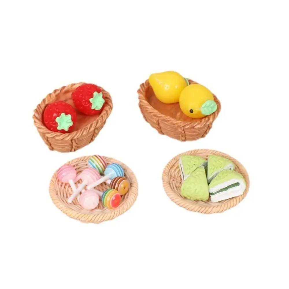 Cake Dollhouse Simulation Food Simulate Fashion Miniature Kitchen Food Decoration Kawaii Cheese Resin Fruit Desserts Set