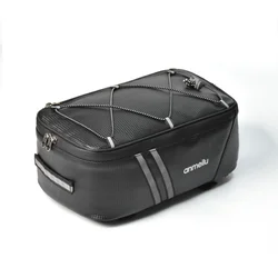 7l Large Capacity Bicycle PU Material Trunk Bag Bicycle Rear Bag Waterproof Bicycle Rack Bag With Rain Cover Bicycle Accessories