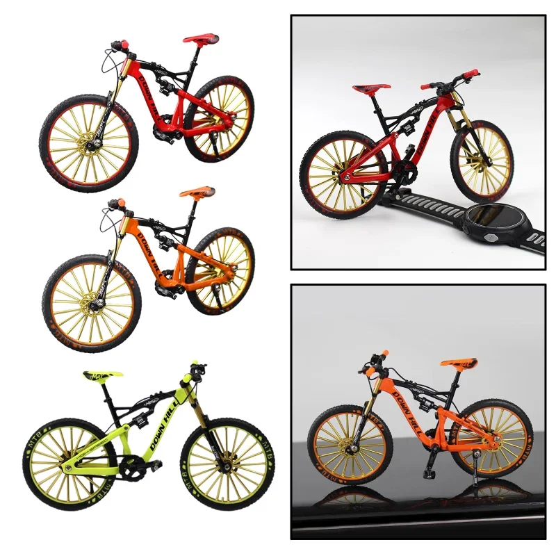 1:10 Mini Model Alloy Bicycle Toy Finger Mountain Bike Pocket Diecast Simulation Metal Racing Funny Collection Toys For Children