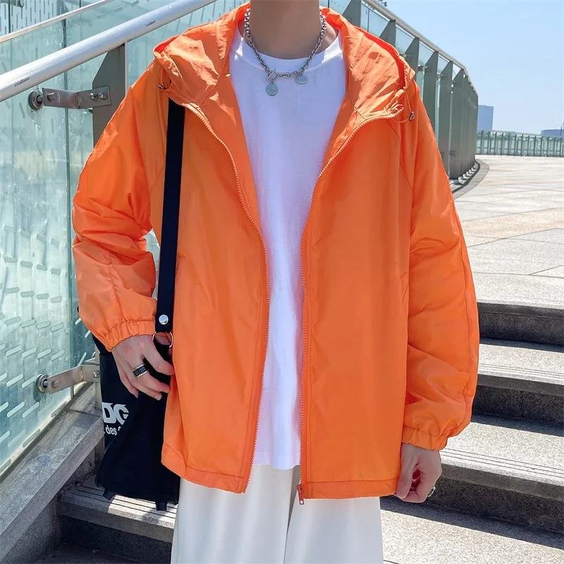

Солнцезащитные куртки женские однотонные свободные унисекс универсальная уличная одежда модные подростковые бойфренды 4-цветные пары весна осень