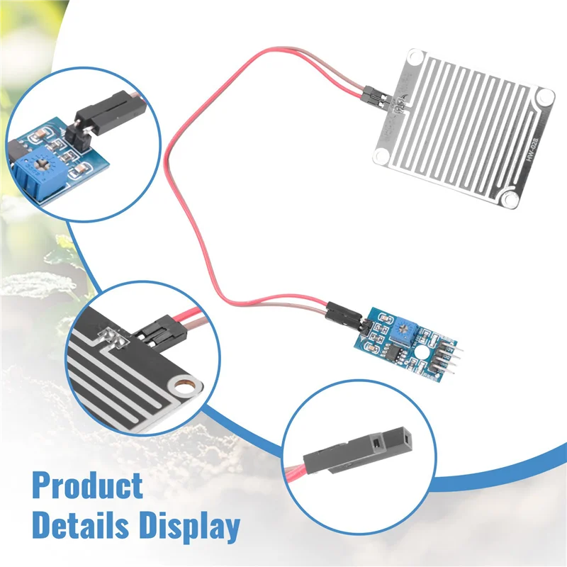 Modul Sensor Hujan ABJF-6X Modul Sensor Hujan Air Hujan 3, 3V-5V