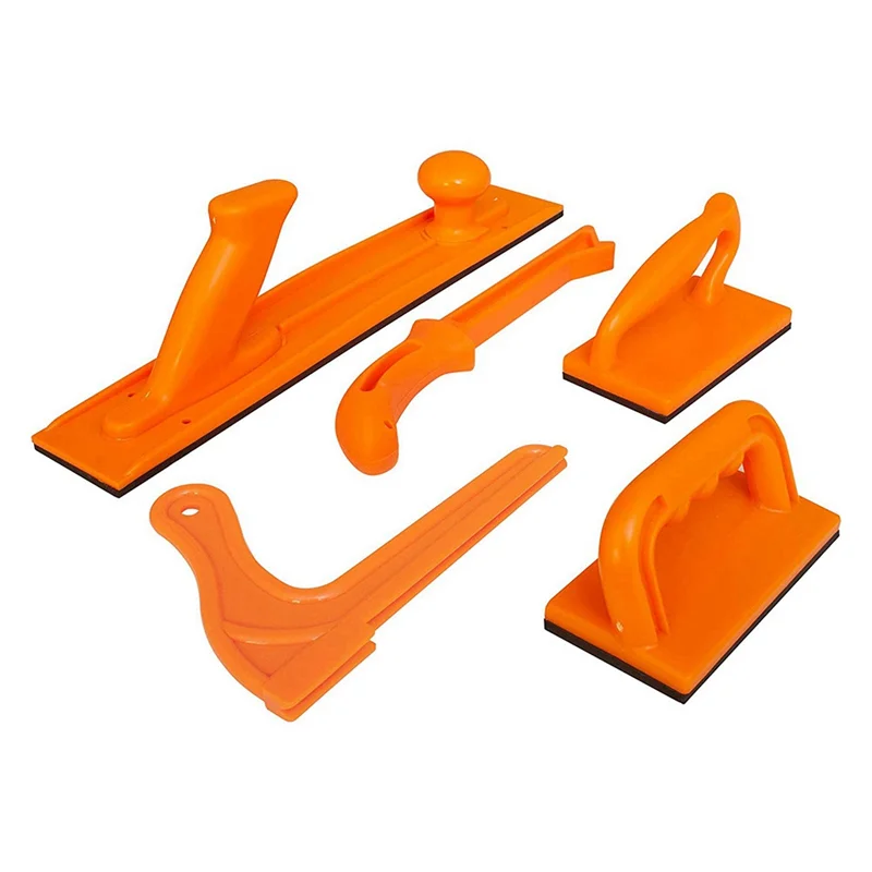 5-Piece Push Handle Orange Woodworking Planer is Suitable for Router, Joiner and Table Saw Woodworking Tools.