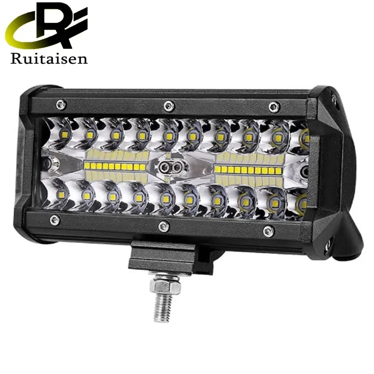 

Good 7 inch 120W LED light bar three rows of 7 inch work light signal light