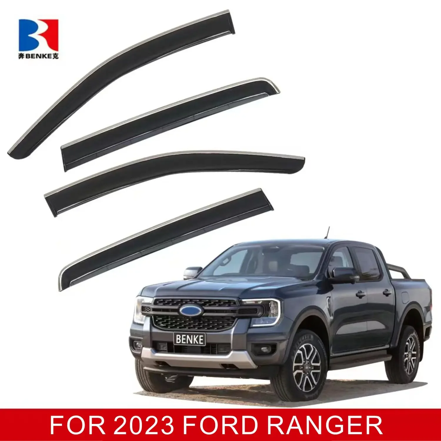 For FORD RANGER RAPTOR CREW CAB 2015-2021 high end Injection PC car 3.2L window visor