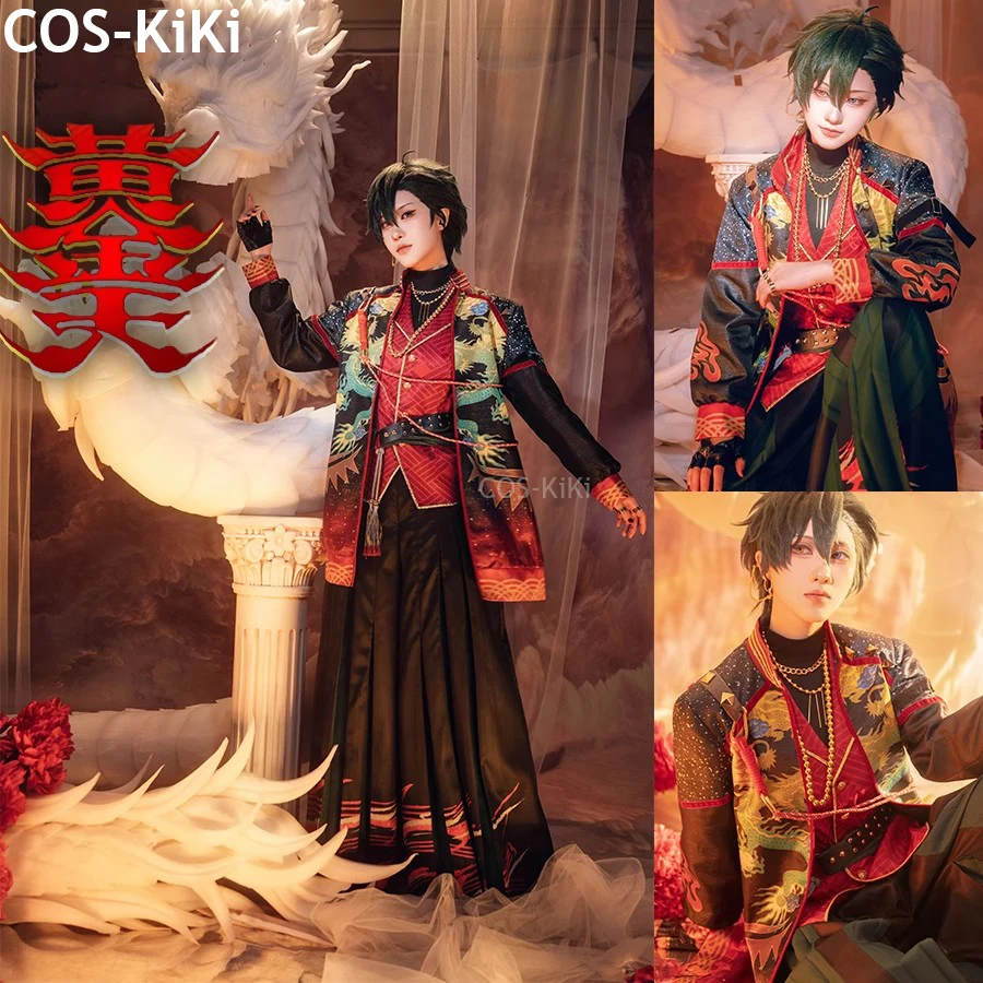 

COS-KiKi Ensemble Stars Kagehira Mika/Ran Nagisa/Shiratori Aira/Tenma Mitsuru Gold Sky Card Pool Game Suit Cosplay Costume