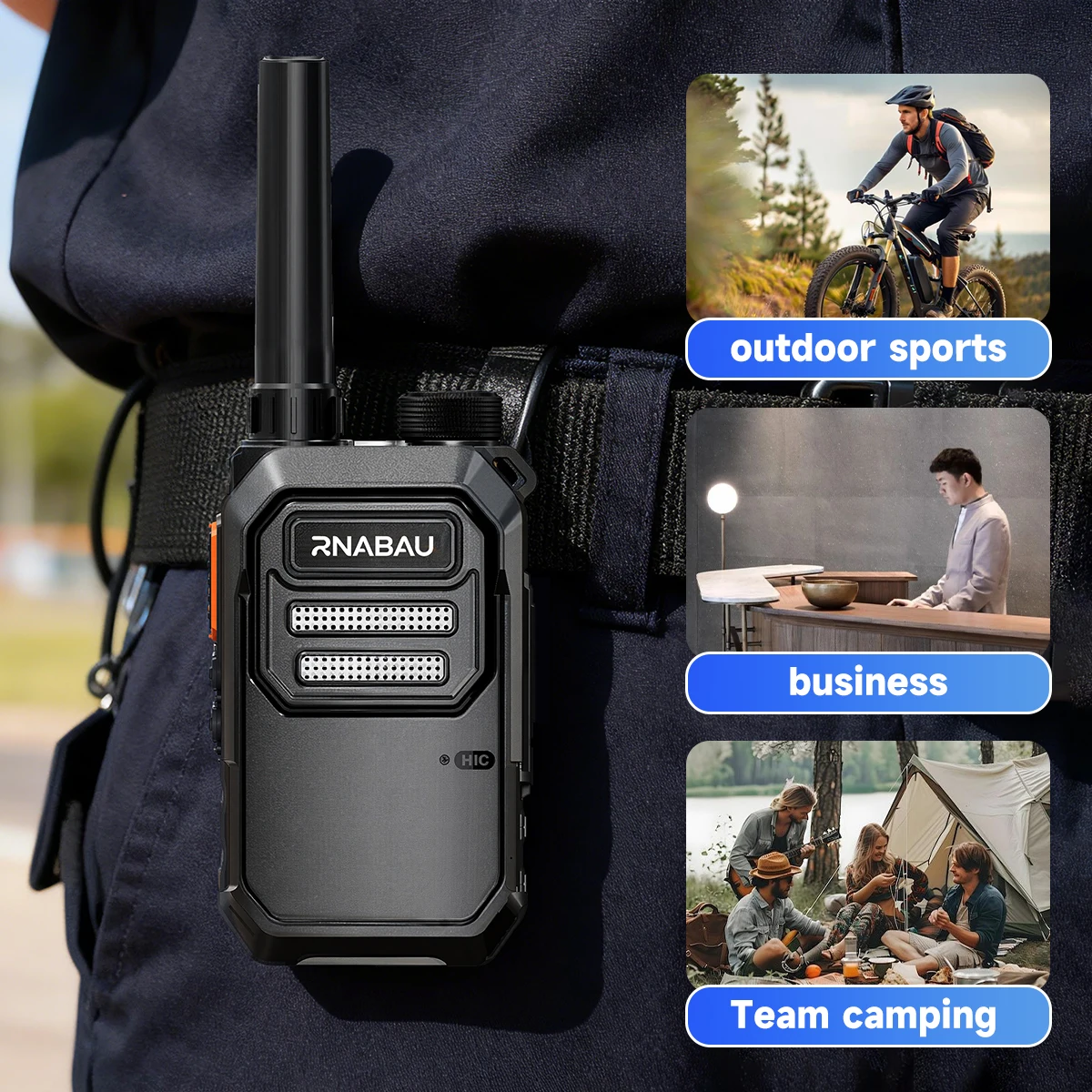 Mini Walkie Talkie X3 16CH UHF 5-10Km 430-440MHz 8000mA Long Range Two Way Radio Portable PTT Compatible with Baofeng Radios