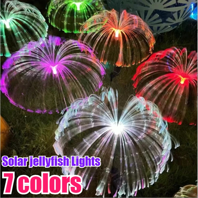 

7 Colors Solar Jellyfish Lawn Lights Change Waterproof Outdoor Garden Patio Yard Lights Pathway Decor Party Decoration Lamp